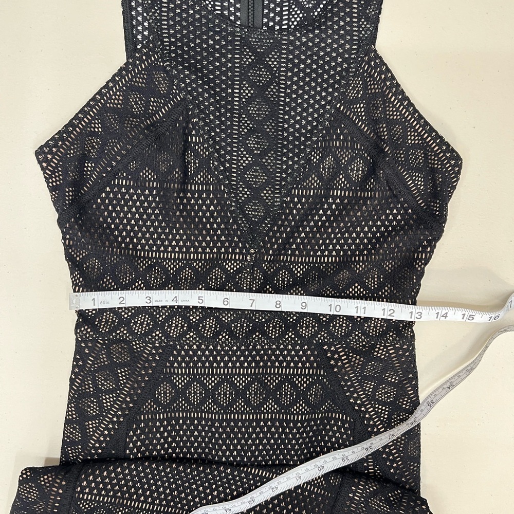 BCBG MaxAzria Dena Black Lace Mesh Dress Size‎ S - Picture 10 of 11